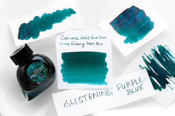 Colorverse Blue Green Snake Glistening Purple Blue (Special Edition) - 15ml Bottled Ink