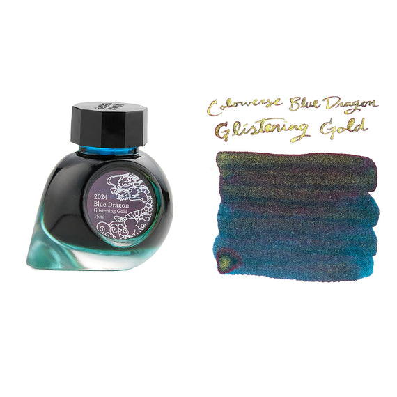 Colorverse Blue Dragon Glistening Gold (Special Edition) - 15ml Bottled Ink