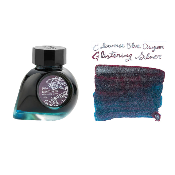 Colorverse Blue Dragon Glistening Silver (Special Edition) - 15ml Bottled Ink