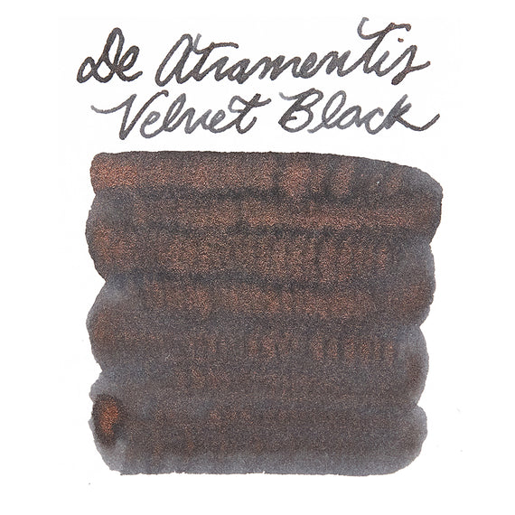 De Atramentis Pearlescent Velvet Black-Copper - Ink Sample