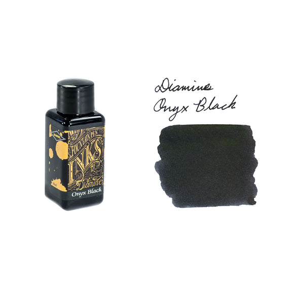 Diamine Onyx Black - 30ml Bottled Ink