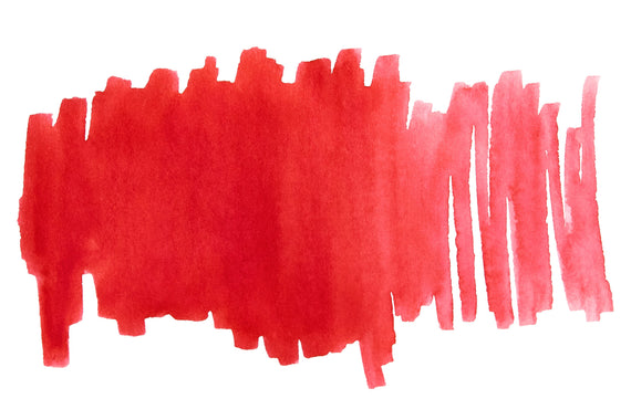 Red ink swatch on a white background