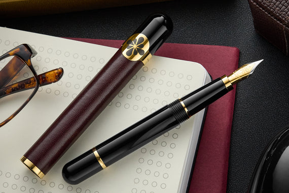 Diplomat XO Fountain Pen - Leather Dark Red (Special Edition)