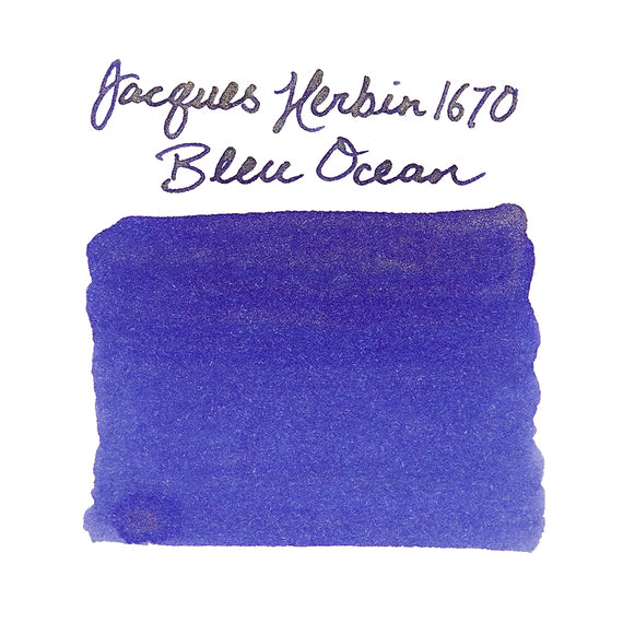 Jacques Herbin 1670 Bleu Ocean fountain pen ink
