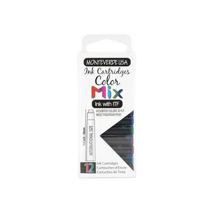 Monteverde USA ink cartridge color mix packaging on a white background