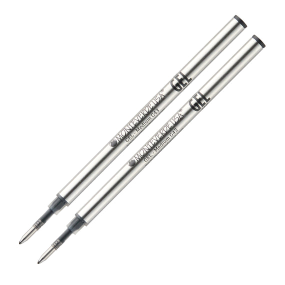 Monteverde Capped Gel G4 Rollerball Refill - Black 0.7mm Medium (2-Pack)