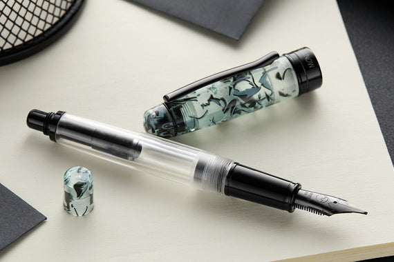 Monteverde Prima Piston Fountain Pen - Grey Marble (Special Edition)