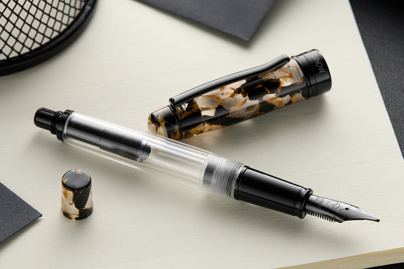 Monteverde Prima Piston Fountain Pen - Orange Marble (Special Edition)