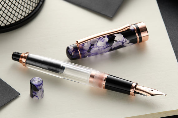 Monteverde Prima Piston Fountain Pen - Purple Marble (Special Edition)