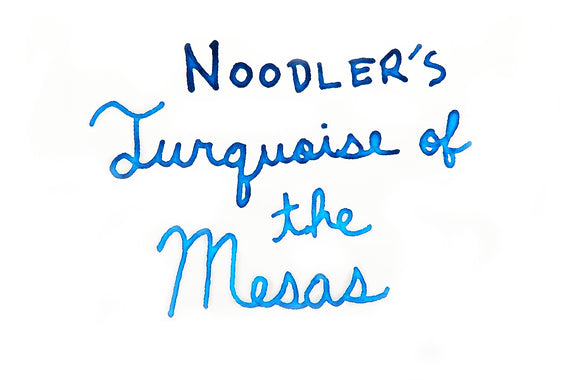 Noodler's Turquoise of the Mesas Ink swab on white background