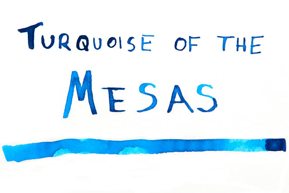 Noodler's Turquoise of the Mesas Ink swab on white background