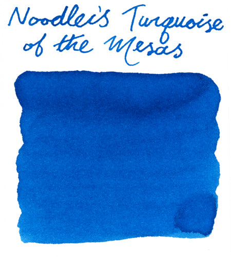 Noodler's Turquoise of the Mesas Ink swab on white background