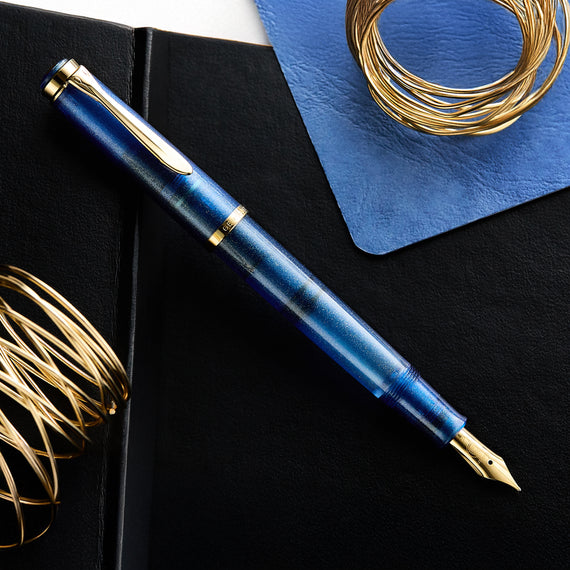 Pelikan M200 Fountain Pen - Golden Lapis (Special Edition)