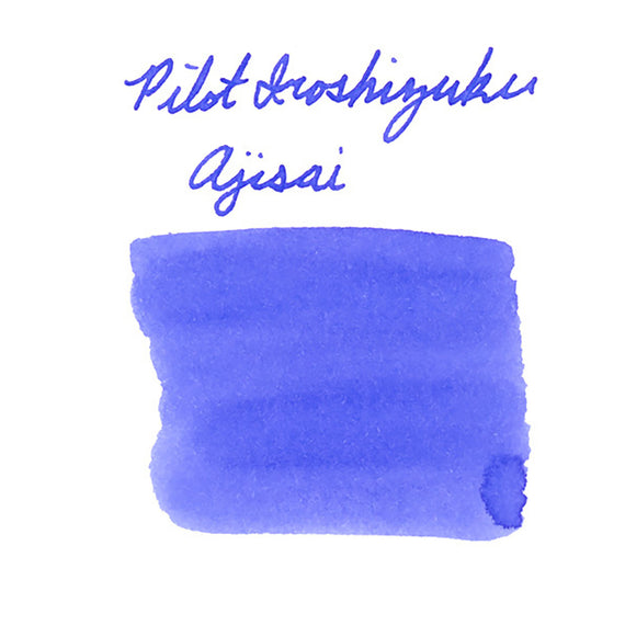 Pilot Iroshizuku Ajisai - ink sample  on white background