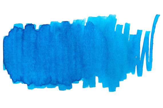 Light blue ink swatch on a white background