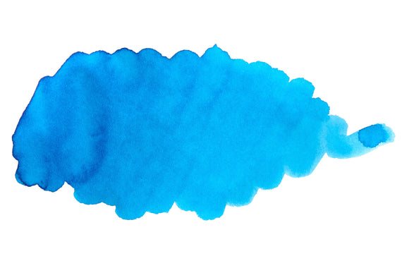 Light blue ink swatch on a white background