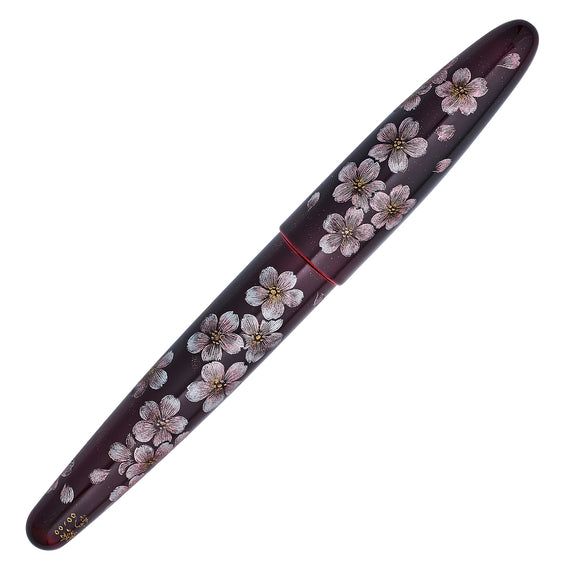 TACCIA Empress Maki-e Fountain Pen - Aka Fuji and Sakura Chinkin Benizakura (Limited Edition)