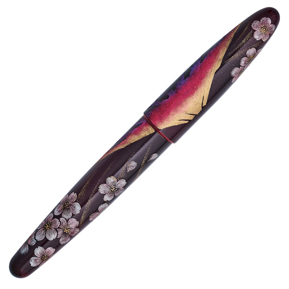 TACCIA Empress Maki-e Fountain Pen - Aka Fuji and Sakura Chinkin Benizakura (Limited Edition)