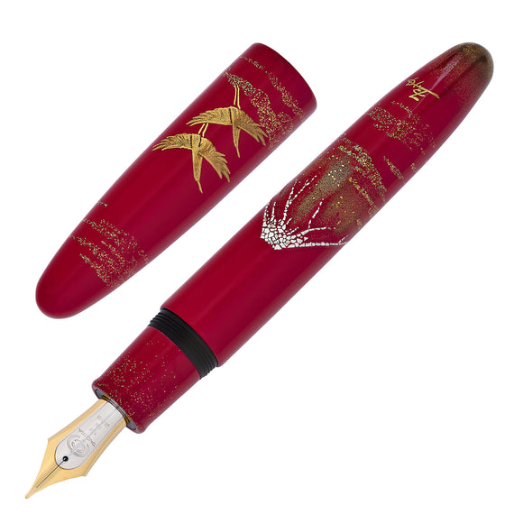 TACCIA Empress Maki-e Fountain Pen - Aka Fuji (Limited Edition)
